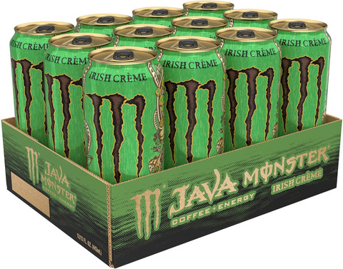 Java Monster Irish Crème, Coffee + Energy Drink, 15 Ounce | Pack of 12