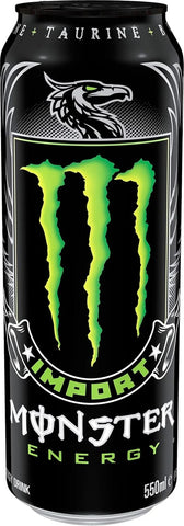 Monster Energy Import, Energy Drink, 18.6 Ounce | Pack of 12
