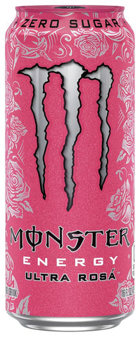 Monster Energy Ultra Rosa, Sugar Free Energy Drink, 16 Ounce | Pack of 15