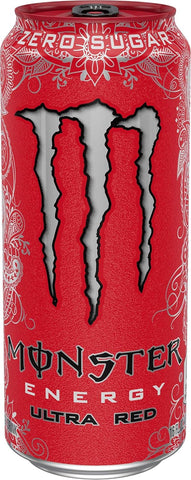 Monster Energy Ultra Red, Sugar Free Energy Drink, 16 Ounce (Pack of 15) | Pack of 15
