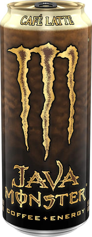 Java Monster Café Latte, Coffee + Energy Drink, 15 Ounce | Pack of 12