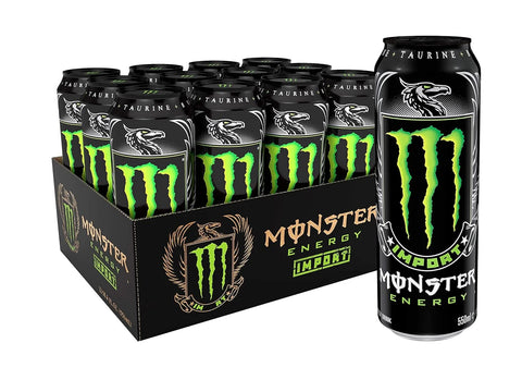 Monster Energy Import, Energy Drink, 18.6 Ounce | Pack of 12