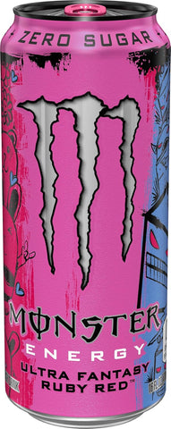 Monster Energy Ultra Fantasy Ruby Red, Sugar Free Energy Drink, 16 Ounce | Pack of 15