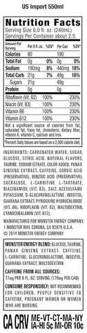 Monster Energy Import, Energy Drink, 18.6 Ounce | Pack of 12