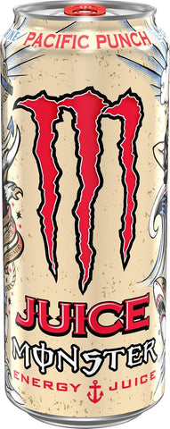 Monster Energy Juice Monster Pacific Punch, Energy Drink, 16 Ounce | Energy + Juice, Pack of 15