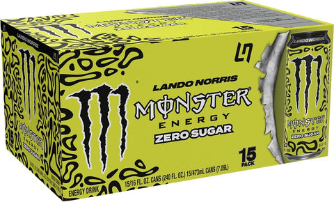 Monster Energy Lando Norris, Sugar Free Energy Drink, 16 Ounce (Pack of 15)