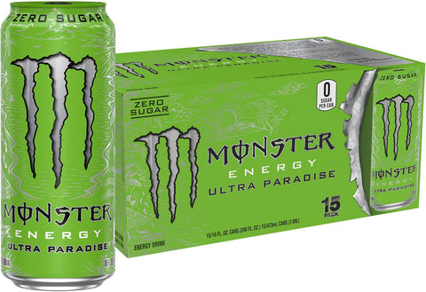 Monster Energy Ultra Paradise, Sugar Free Energy Drink, 16 Ounce | Pack of 15