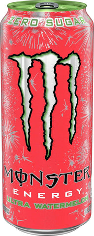 Monster Energy Ultra Watermelon, Sugar Free Energy Drink, 16 Ounce | Pack of 15