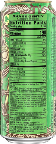 Java Monster Irish Crème, Coffee + Energy Drink, 15 Ounce | Pack of 12